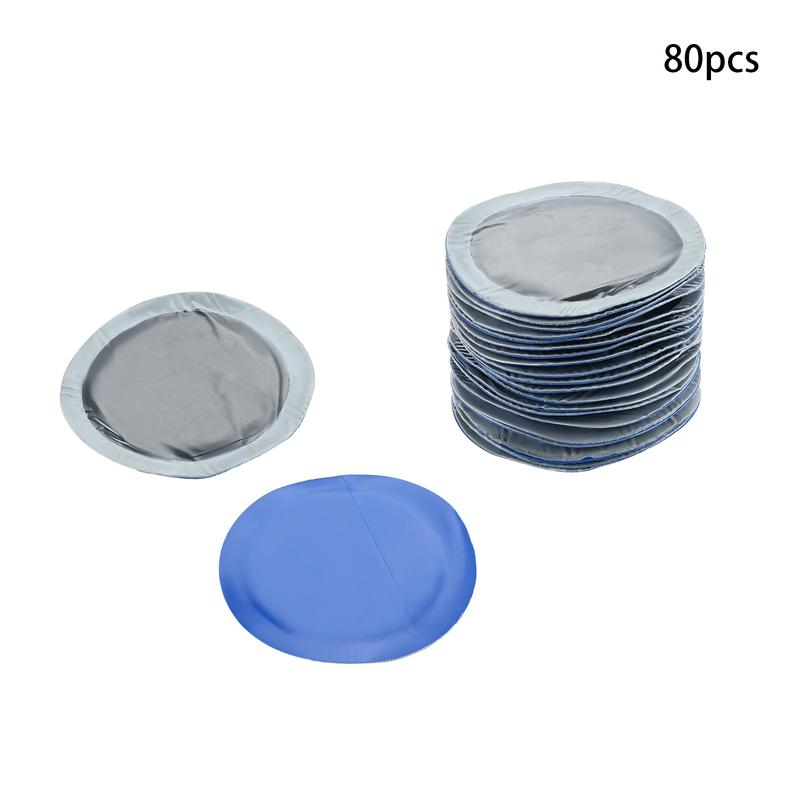 

80Pcs Tire Repair Patch,58mm Circular Inner Tube Repair Tool,Universal Tire Repair Spare Parts,For Automobile/Motorcycle/Bicycle