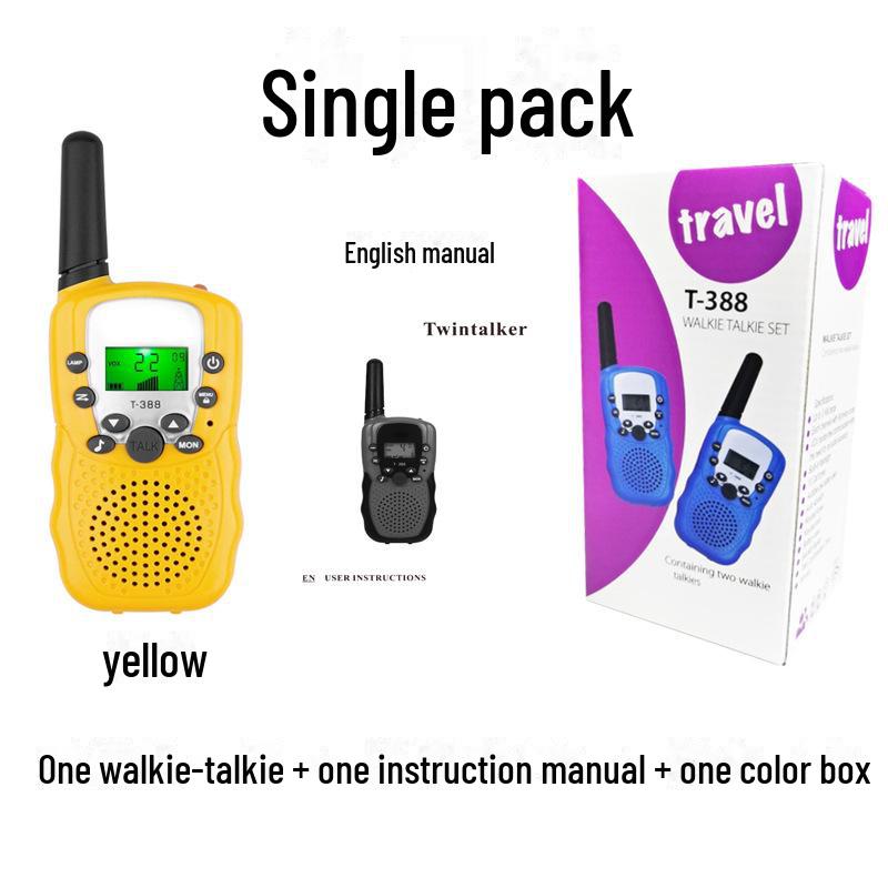 Children's Walkie-Talkie: Single Pack, 388 Channels, Ideal for Parent-Child Communication.