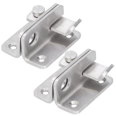 2 Sets Manual Door Bolt Stainless Steel PunchFree Bolt Lock Wardrobe Bathroom Door Accessories