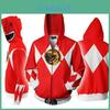 Mighty Morphin Power Rangers Cosplay 3d Printing Hoodie With Premium Quality
