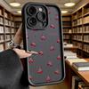 Cherry with Bow and Polka Dots Soft TPU Phone Case for iPhone 17 16 15 14 13 12 11 Pro Max Plus Shockproof Anti-Slip Cover