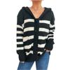 Women's Fashionable Casual Loose Fitting Plus Large Cap Knitted Sweater Single Breasted Long Sleeved Knitted Cardigan Sweater Jacket