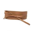 Bowknot Simple Wrap Luxury Wide Waist Band Leather Belt Corset Waistband Ladies Dress Cummerbands