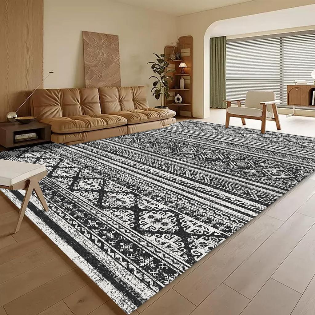 Bohemian Style Carpet Living Room Coffee Table Mat Bedroom Bedside Rug Non-slip Thickened Carpet Warmth Home Decor