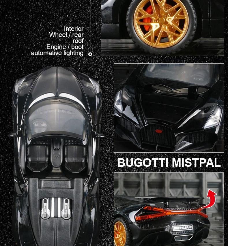 1:32 Bugatti Mistral Alloy Car Model for Kids - Simulated Play Car