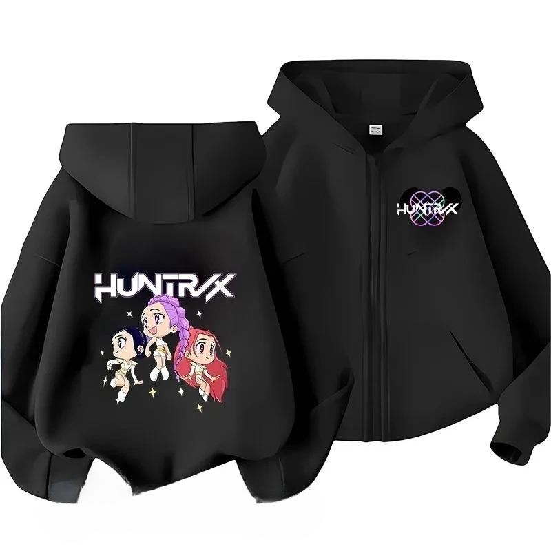 Hoodies Sweatshirts Girls Fashion Zip Hoodie Cartoon Printed Girl Jacket Fashion Kids Hoodie