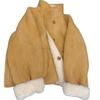 Reversible Suede & Lambswool Fur Hoodie Jacket: Women's Winter Stand Collar