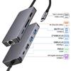 Fast Speed USB C Docking Station with HDTV 8K Support USB3.0 Port Gigabit Ethernet PD100W Fast Charging Card Reader