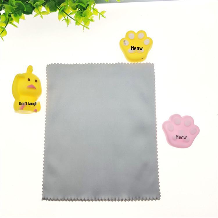Custom Logo Eyeglass Cleaning Cloth - Black, White, Gray Polyester for Jewelry and Reading Glasses