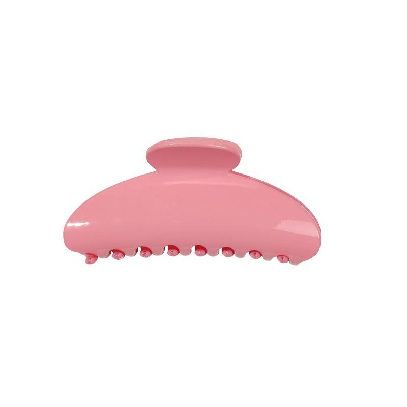 Super Fairy-like Girl Semi-round Shark Clip Pink Back of The Head Hair Clip and Hair Accessory
