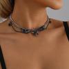 Gothic Punk Style Sweet And Cool Dark Necklace, Women'S And Men'S Wings, Starry And Creative Y2K Necklace, Fashionable Necklace