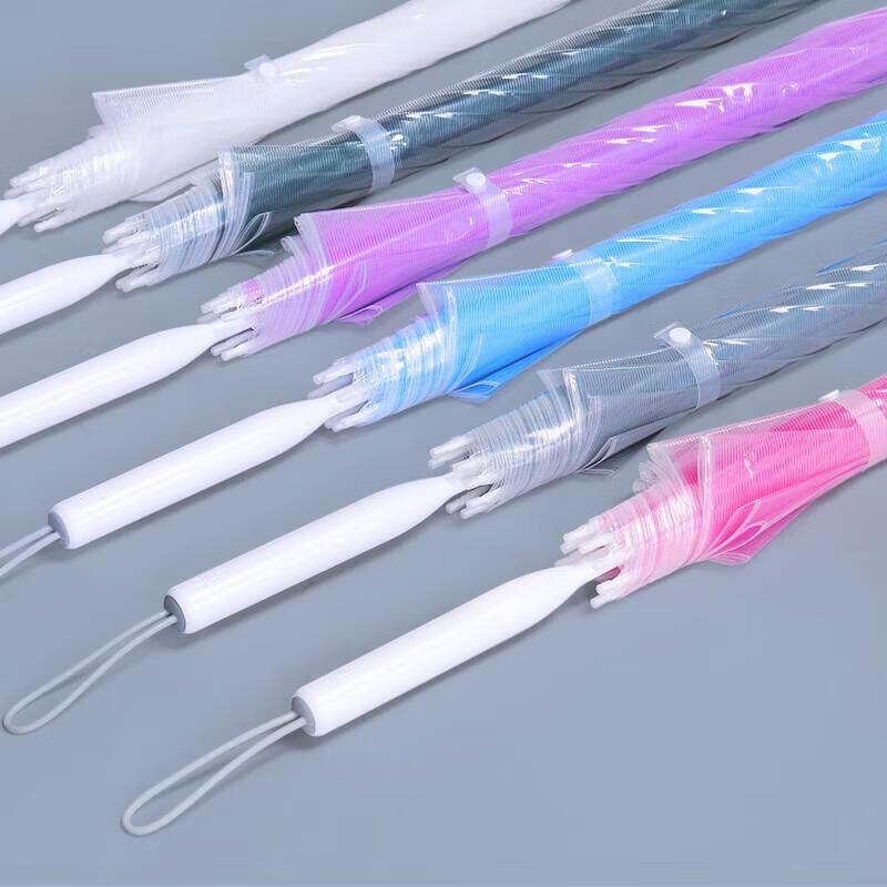 MAMORU Большой прозрачный автоматический складной зонт в полоску