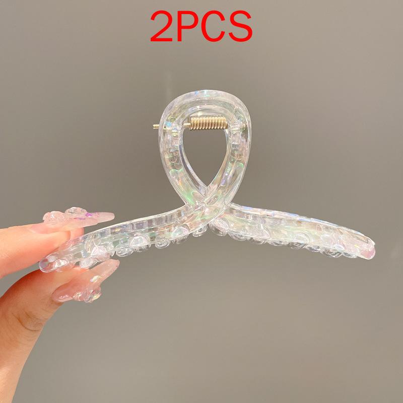(87 Styles) 2pcs/ Set New Large Jelly Color Hair Clip Acrylic Hair Claw Shark Clamp For Women Girls Fashion Summer Updo Headwear Hair Accessories