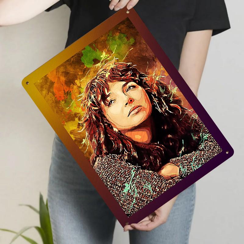 

Vintage Colorful Abstract Portrait Metal Wall Art Creative Home Decorative Painting 20x30cm（7.8x11.8inch）
