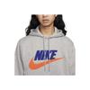 Nike Alphabet Logo Print Loose Long Sleeve Hoodie Men Tops Grey FN3105-063