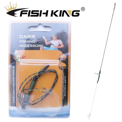 Fish King 1 ks Kaprařské příslušenství Sada háčků s vlasovým očkem (Připraveno) s Boilie hákem na vázací lano pro lov kaprů