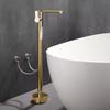 Floor Standing Polished Gold Bathroom Bathtub Faucet + Handheld Shower Free Standing Antique Bronze Luxury BathTub Mixer Taps