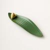 Boat Shape Zongzi Incense Holder Mini with Zongzi Leaf Base Incense Stick Burner Zen Style Traditional Aromatherapy Ornament