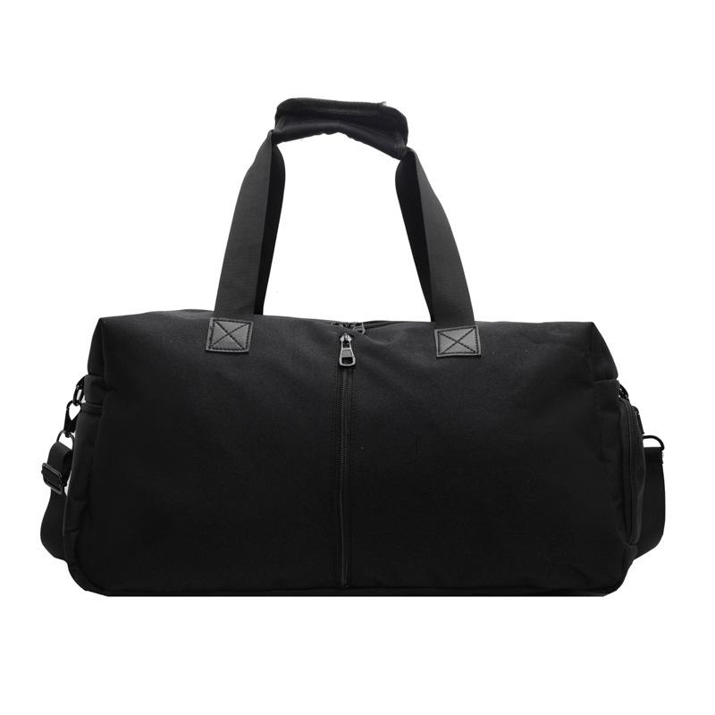 Duffel Bag Minimalist Geometric Logo Unisex Travel Gym Weekend Casual Lightweight Foldable чёрный