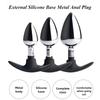 3 Size AMetal Silicone Base Smooth Butt Plugs Nal Plug Sex Toys Prostate Massager Dildo Stimulator Anus Masturbator Adult Toys
