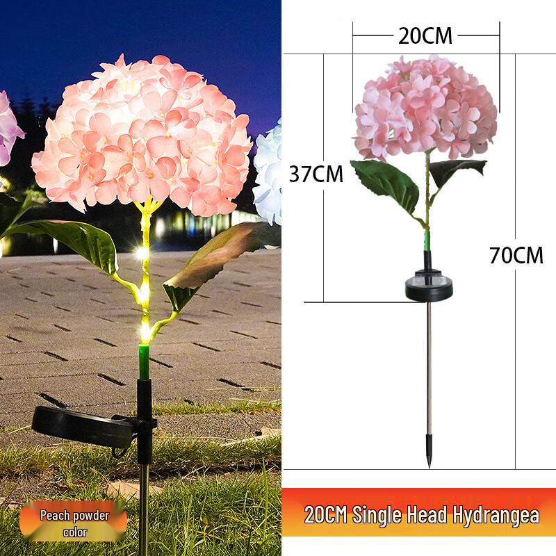 Solar Hydrangea Garden Stake Lights