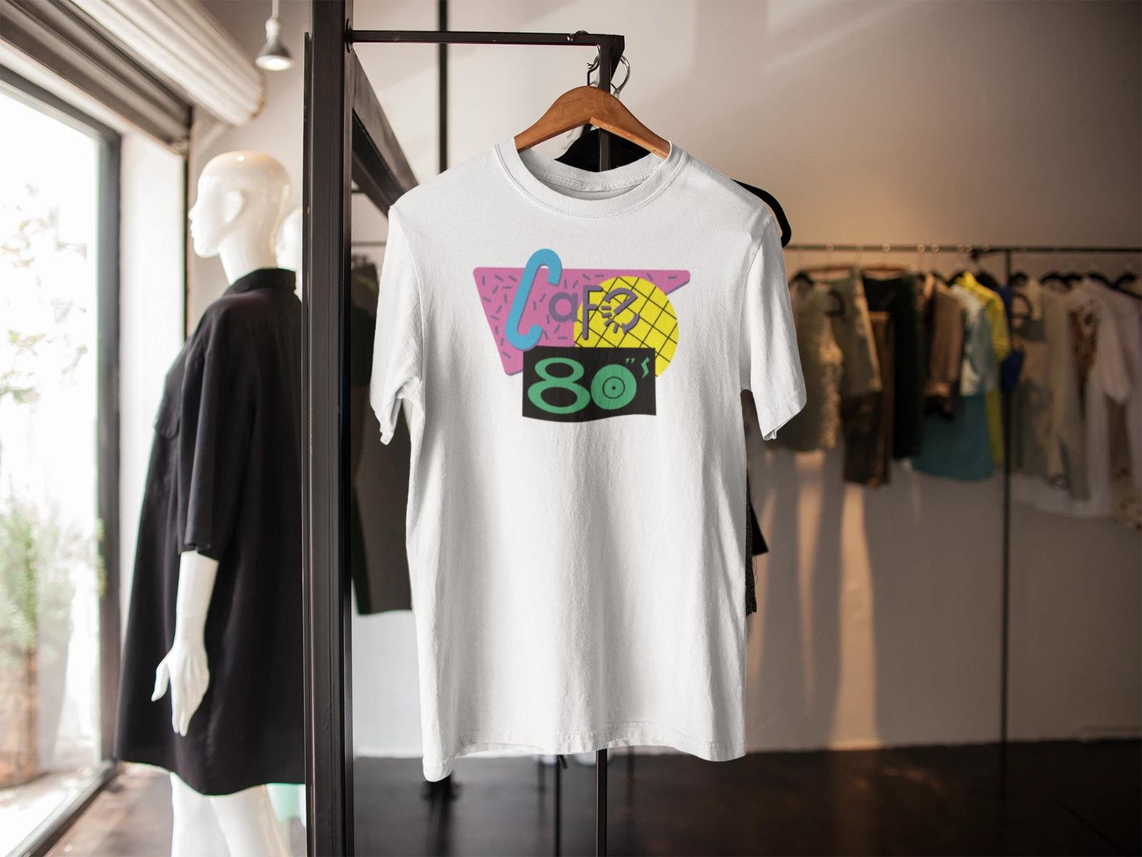 

80s Caf É Style Back To The Future Themed Tshirt Summer New Suitable for Both Men and Women 3XL