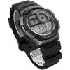 Casio World Time Digital Men's Watch AE-1000W-1AV Black Gunmetal Color Water Resistant Lightweight Design