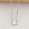 Fashion Chain Necklace Stylish Star Pendant Necklace Titanium Steel Material Star Neck Jewelry for Wedding Party Daily
