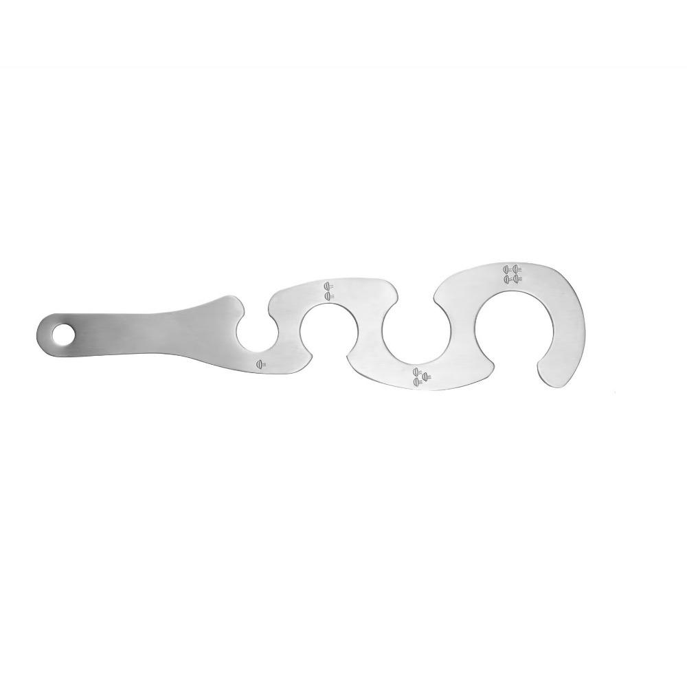 

4 Holes Spaghetti Measurer Stainless Steel S Shaped Pasta Measuring Scale Portable Easy Clearing Spaghetti Measuring Tool