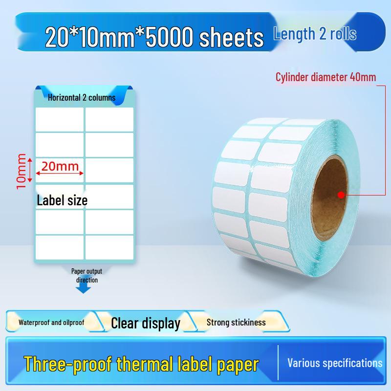 Waterproof Thermal Sensitive Self-Adhesive Label for Milk Tea - 30x20mm Barcode & Weighing Sticker