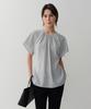 Ia Greta Shirring Blouse (Pale Blue)