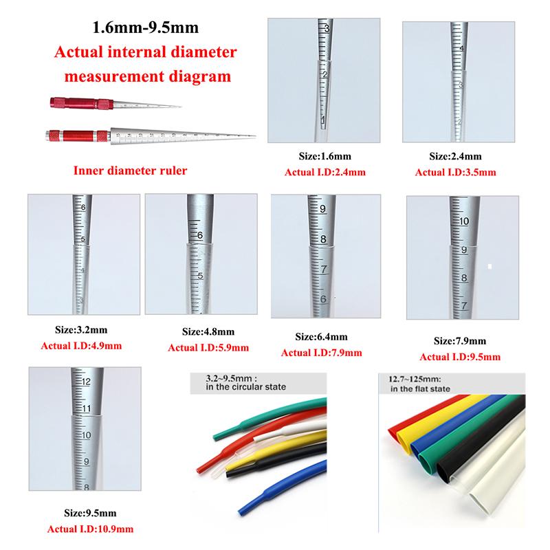 1Roll of  Clear 3:1 Heat Shrink Tube With Double Wall Glue Tube Diameter 1.6/2.4/3.2/4.8/6.4/7.9/9.5/12.7/15.4/19.1/25.4/30
