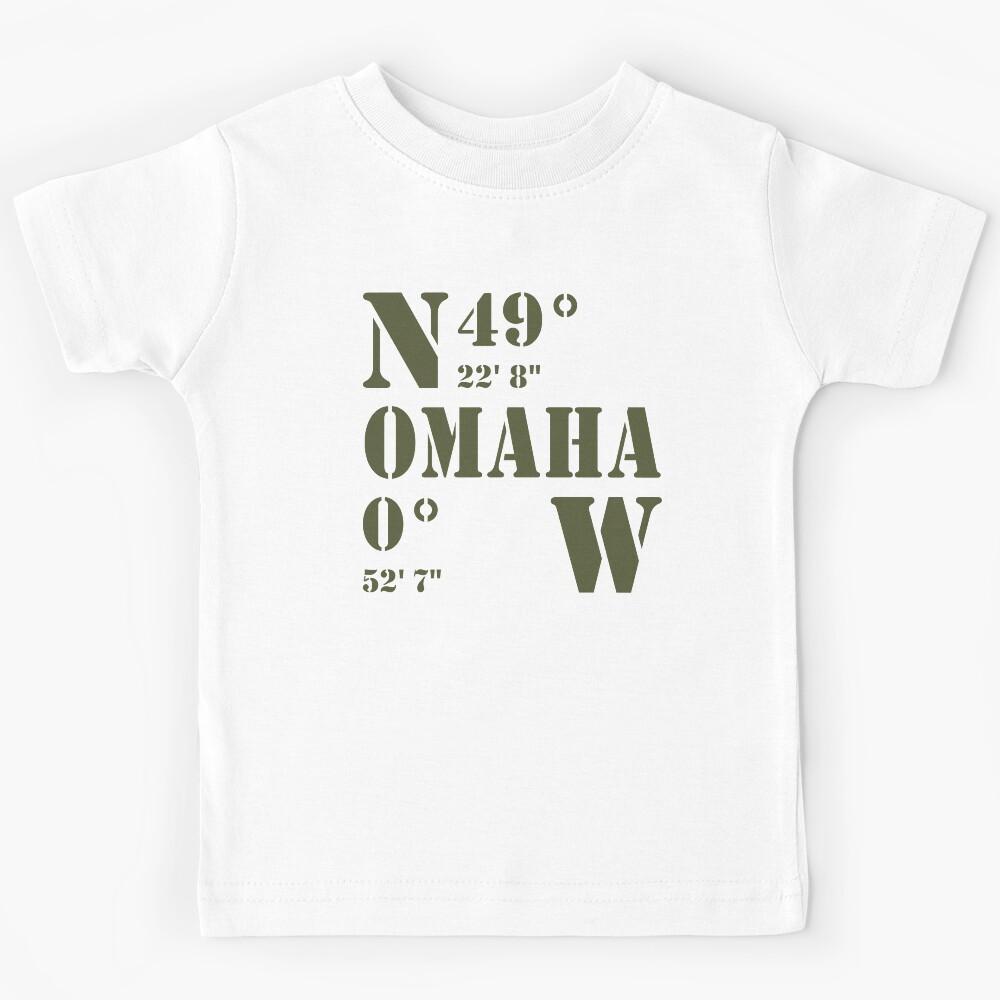 OMAHA BEACH COORDINATES Kids T-Shirt 140