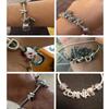New 100% Real S925 Sterling Silver Letter Alphabet A-Z Charm Beads Fit Original  Charms Bracelet Pendant Women DIY Jewelry