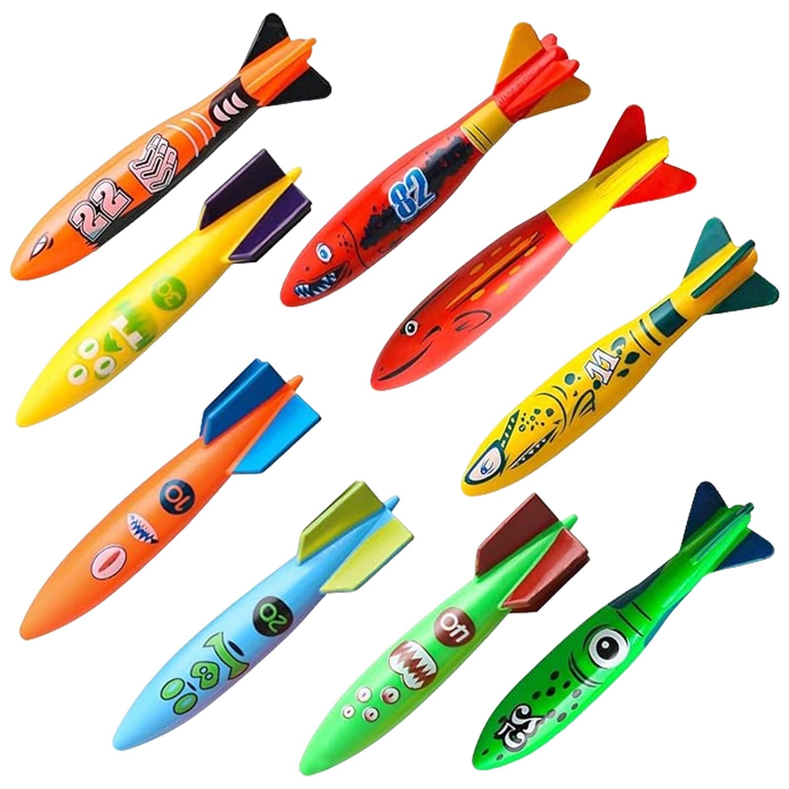 

Кольца для ныряния, Игрушки для бассейна, 9 шт. Игрушки для ныряния в бассейн, Набор для ныряния Торпеда , Игрушки для водных развлечений для малышей, Летние подарки для подводного плавания, бросания One Size