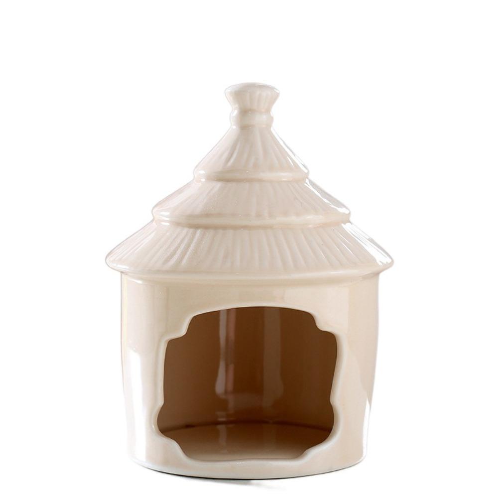 

Cute Pet Shelter Ceramic Hamster Bed Hamster Landscaping Supplies Pet Hiding House Golden Bear бежевый