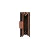 New COACH Corner Zip Canvas With Leather Clutches Wallets Medium Size Women's Brown C0082-IME74