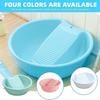 Portable Anti-Skid Wash Basin with Built-in Board for Hand Washing Clothes, Home & Outdoor Use.