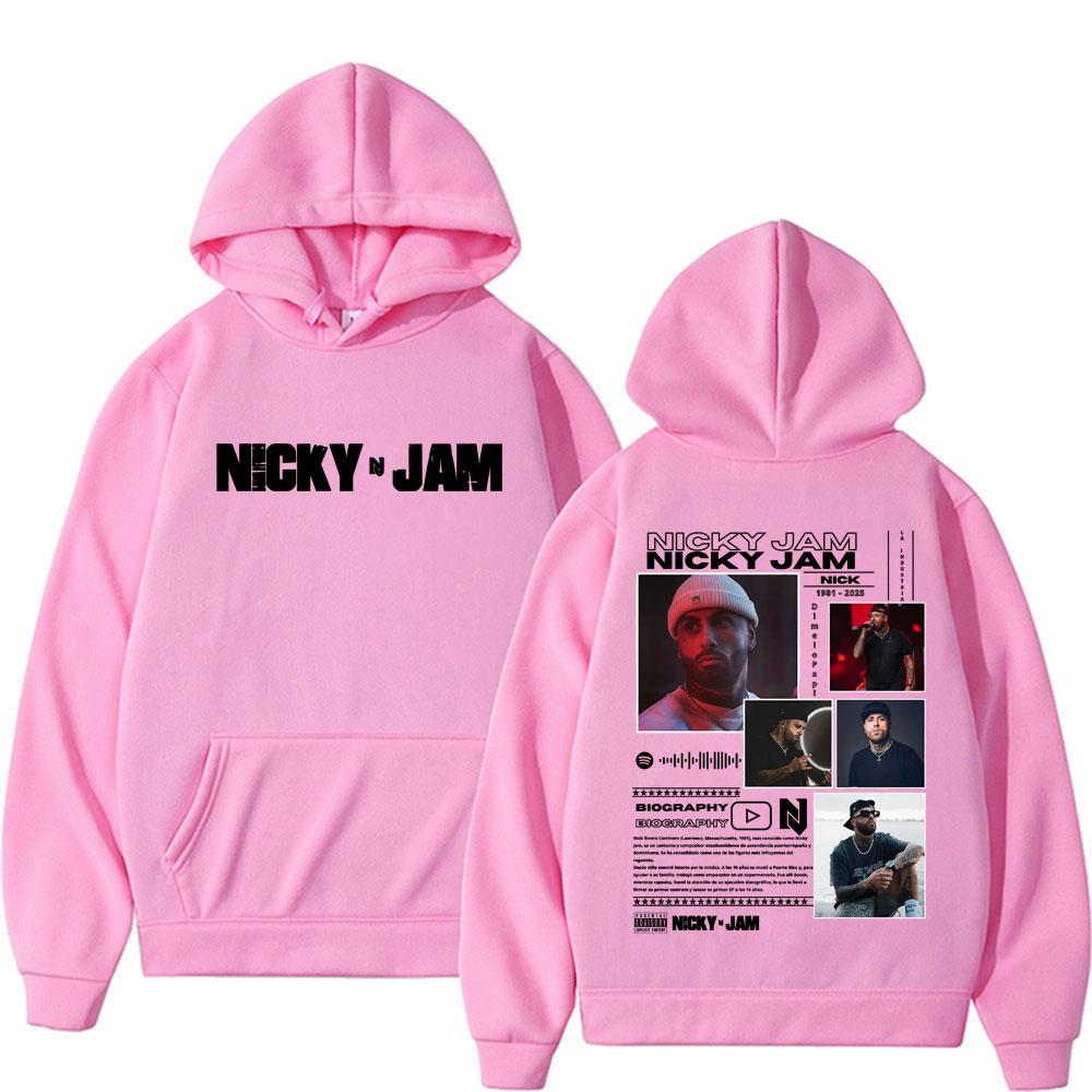 Rapper Nicky Jam Album Tour Hoodie Fan Geschenke Männer Frauen Mode Hip Hop Übergroße Klassische Sweatshirts Gothic Lässige Hoodies