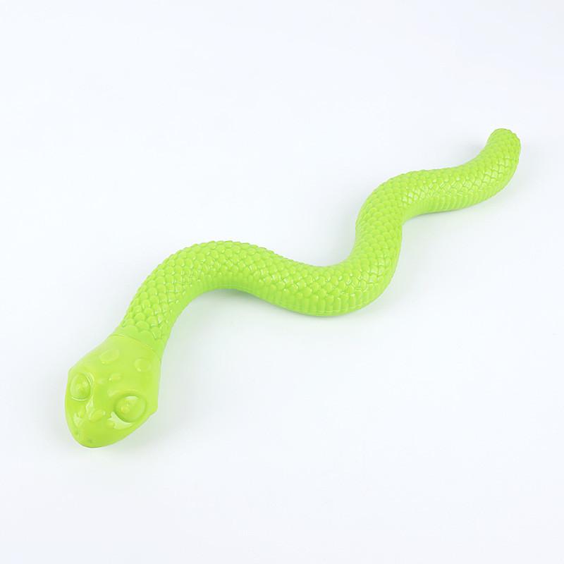 Pet Chew Toy Silicone Snake With Sound For Cats Dogs Training And Enrichment