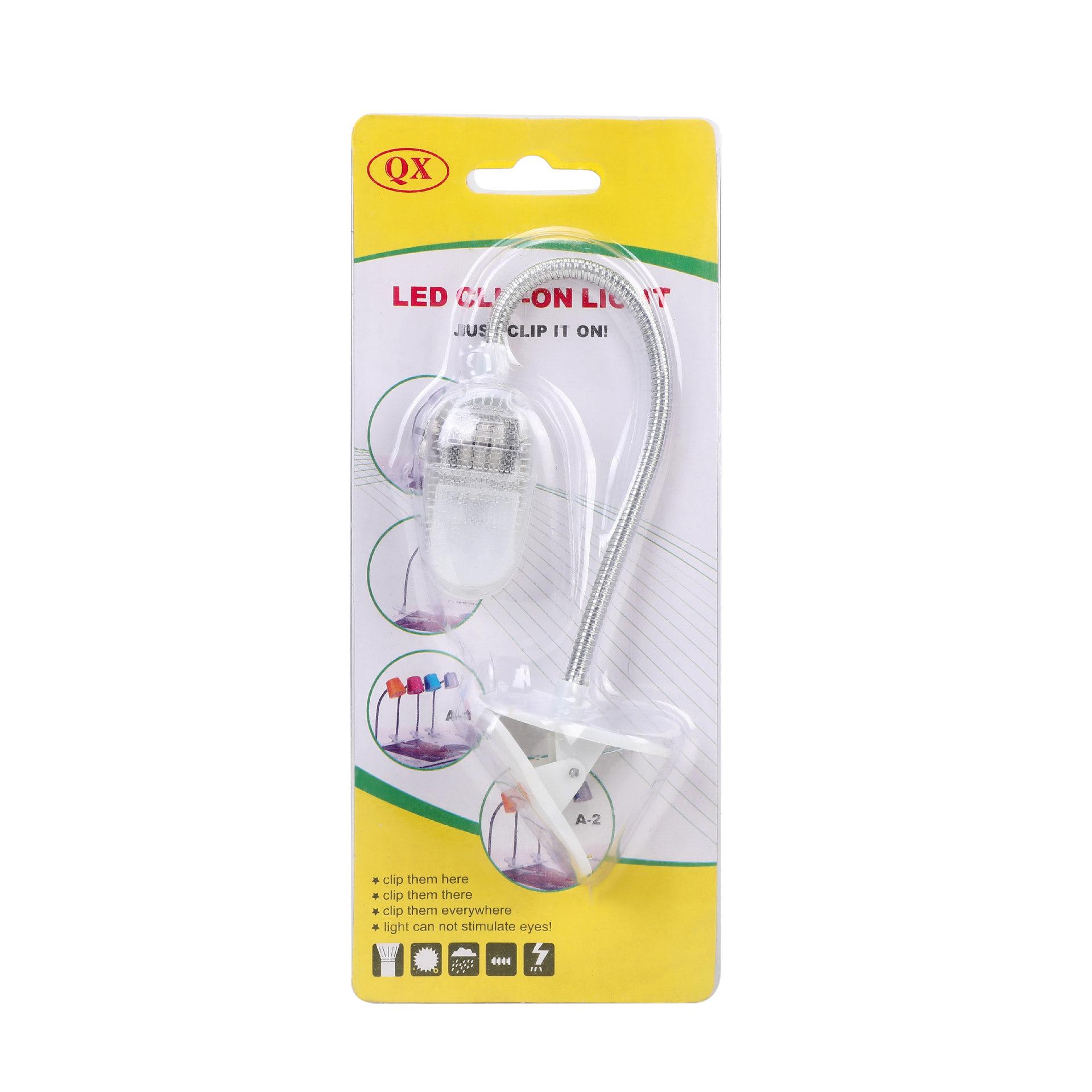 

Compact LED Clip Light: Children s Eye-Protective Metal Hose Reading Lamp білий
