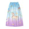 [Pink Sail] Wrap Towel 80cm Kids Girls 100% Cotton Name Tag Included Pool Towel Wrapped Towel K: Lavender