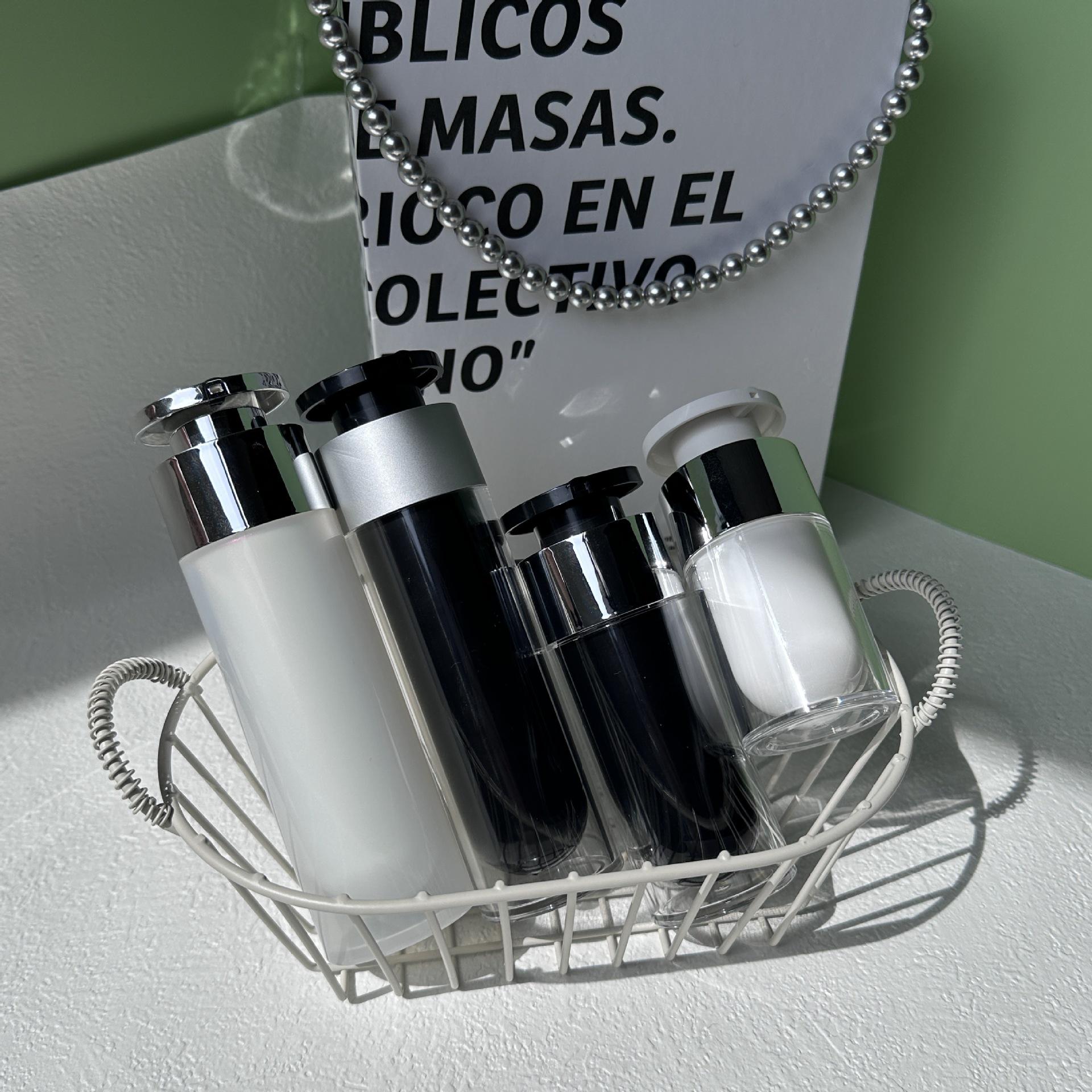 

Korean Eye Cream in a Vacuum Bottle (15/30/50ml) with Double Layer Lock Cap 15ml; Pin Heart Lock Cap Vacuum Bottle; Acrylic