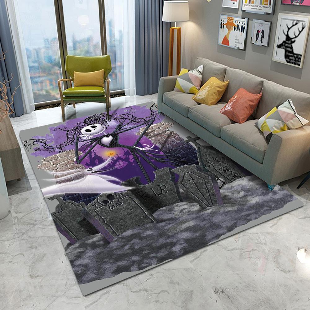 Disney The Nightmare Before Christmas Area Rug Non-Slip Bedroom Kitchen Bathroom Entracne Rug Living Room Washable Carpet