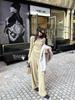 4060 Superniniyy Mulberry Silk Wool V-Neck Flare Sleeve Knit Suit