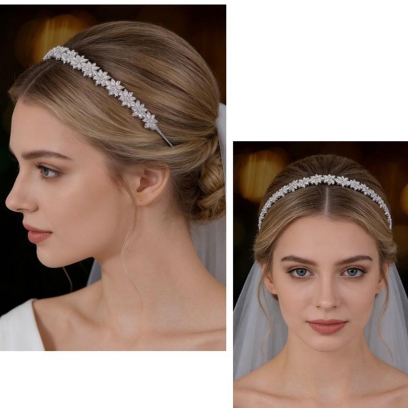 Versatile Silver Colored Festival Headpiece Blending Modern Five Point Style And Traditional Floral Details