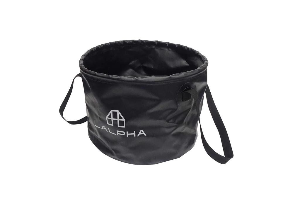 LALPHA UG-150BK 20L Foldable, Compact, Waterproof, Freestanding Bucket for Camping, Outdoor Activities, Gardening, Picnics, and Fishing