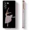 Simple Swan Dance Ballet Clear Phone Case For Samsung Galaxy S23 S22 5G S20 Ultra S21 FE 5G S10E S9 S8 S10 Plus Soft Back Cover