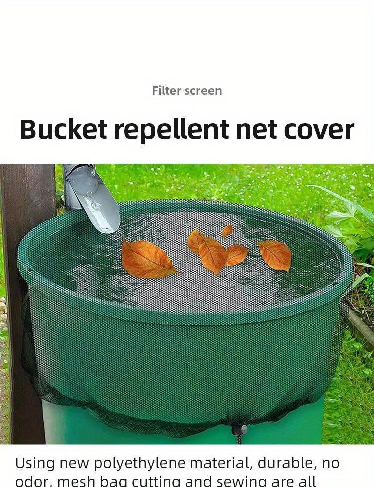 2pcs Rain Bucket Net Cover Bucket Insect Proof Net Cover Water Tank Screen Protection Cover Rain Bucket Filter Protective Net