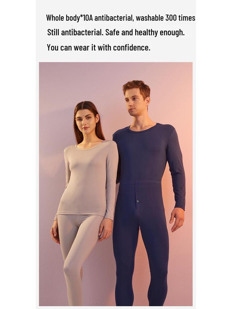 Zestaw ciepłej bielizny termoaktywnej klasy A z 80-włóknowej dzianiny Lenzing Modal: Męska i damska jesienna bielizna termoaktywna generująca ciepło